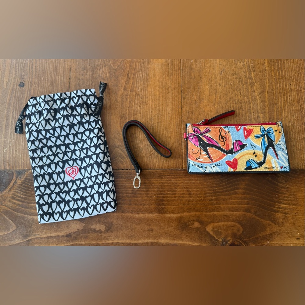 Brighton Multicolor Dancing Shoes Wristlet Wallet - Pink, Red, Black, Blue